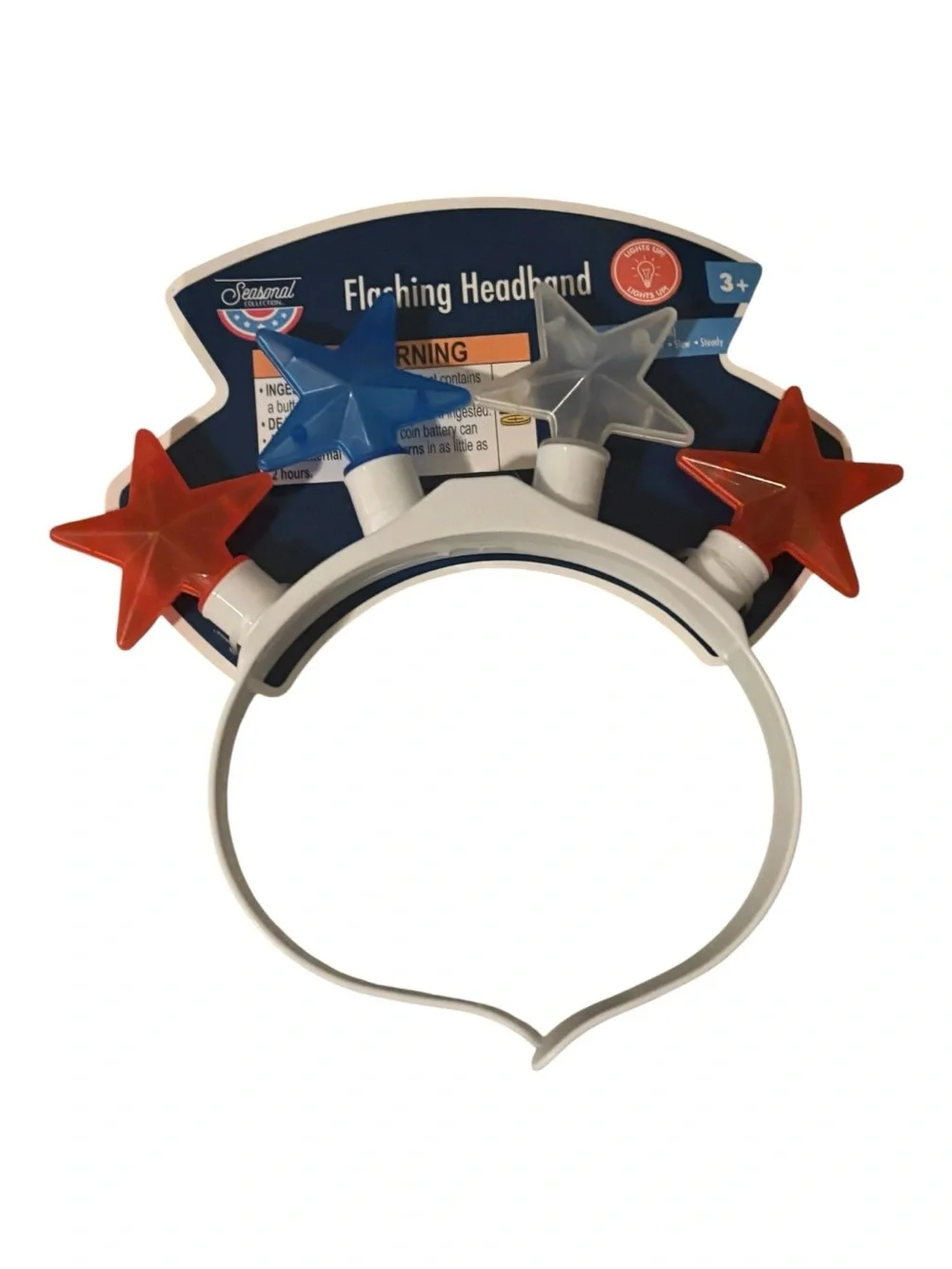 Flashing Heart or Star Headband - Red, Blue, Clear